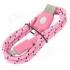 Micro USB - USB 2.0 Charge & Data Cable Braided 1m Pink Micro USB - USB 2.0 Charge & Data Cable Braided 1m Pink